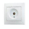 Розетка Lezard серия MIRA ТВ проходная белый с белой вставкой изображение