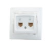 Розетка Lezard серия MIRA компьютерная двойная белый с белой вставкой изображение