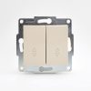 Выключатель Lezard серия KARINA проходной двойной цвет крем изображение