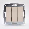 Выключатель Lezard серия KARINA тройной цвет крем изображение