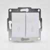 Выключатель Lezard серия KARINA проходной двойной цвет белый изображение