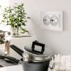 Рамка для двойной розетки белый стекло (код a033478) изображение