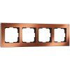 Рамка на 4 поста коричневый алюминий (код a033748) изображение