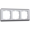 Рамка на 3 поста серебряный (код a034328) изображение
