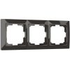 Рамка на 3 поста серо-коричневый basic (код a036700) изображение