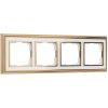 Рамка на 4 поста золото/белый (код a037680) изображение