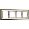 Рамка на 4 поста бронза/белый (код a037685) изображение