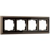 Рамка на 4 поста бронза/черный (код a037690) изображение