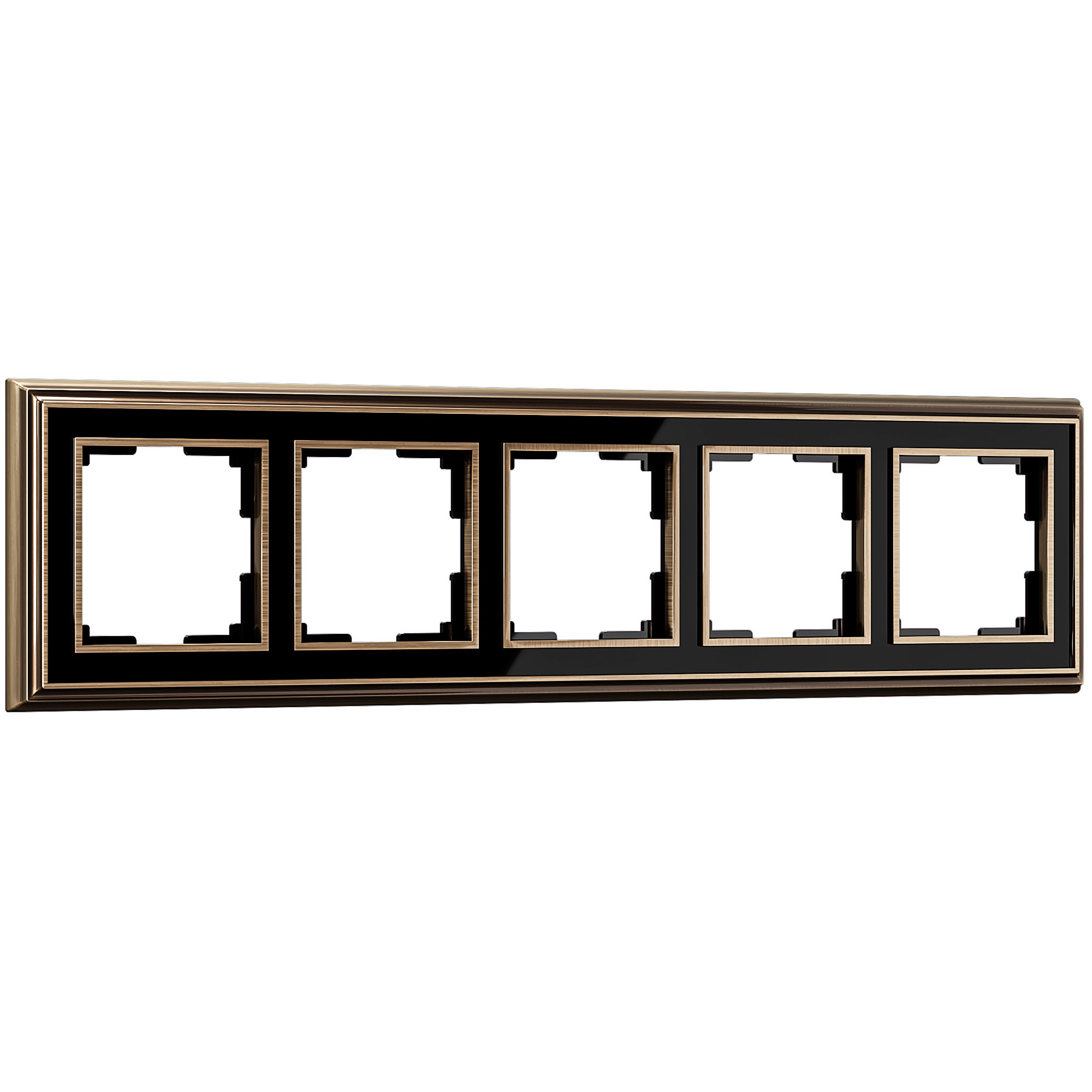 Рамка на 5 постов бронза/черный (код a037691) изображение