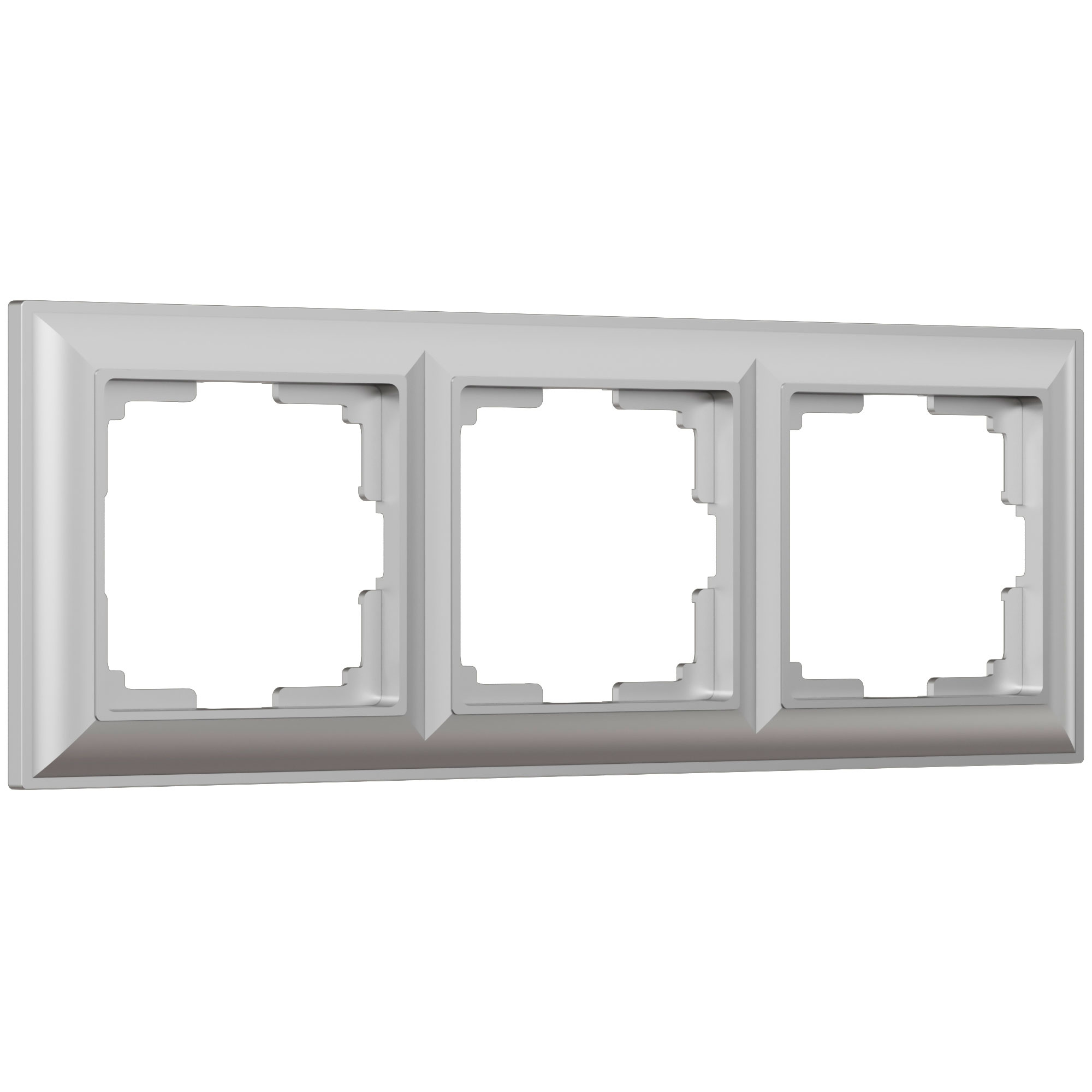 Рамка на 3 поста серебряный (код a038847) изображение