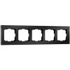 Рамка на 5 постов черный алюминий (код a039120) изображение