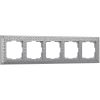 Рамка на 5 постов матовый хром (код a046429) изображение